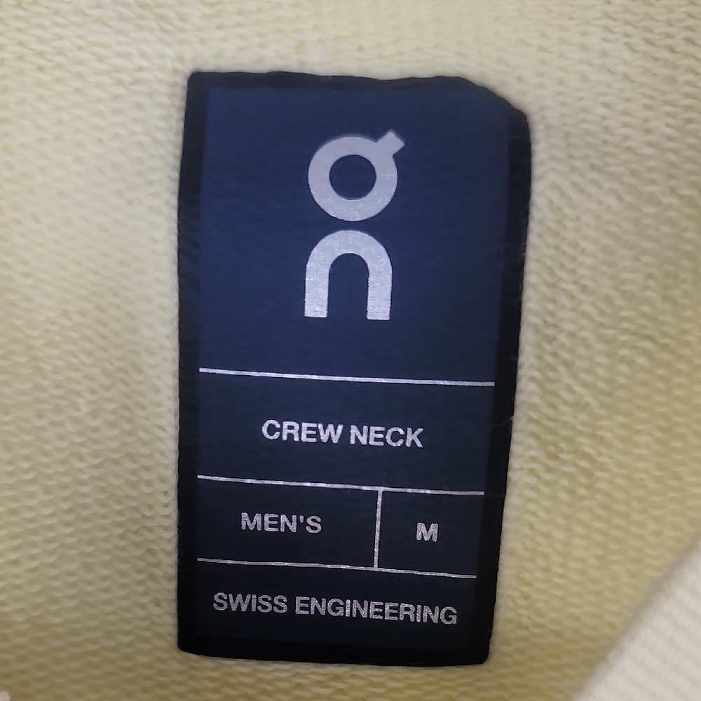 On Running Men's Soft Yellow Crewneck Sweater - Picture 2 of 7